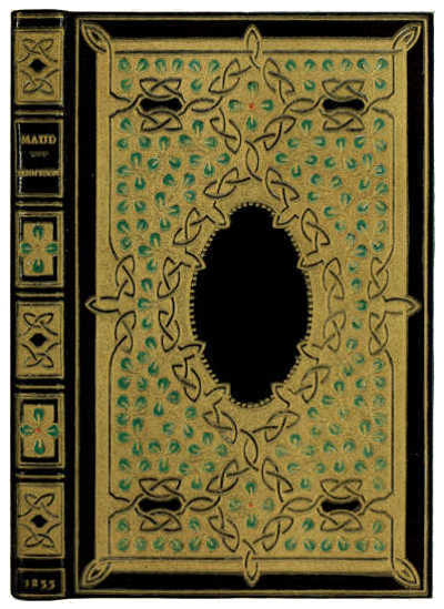 BOOKBINDING IN BLUE LEVANT MOROCCO, WITH INLAY AND GOLD TOOLING. BY ZAEHNSDORF