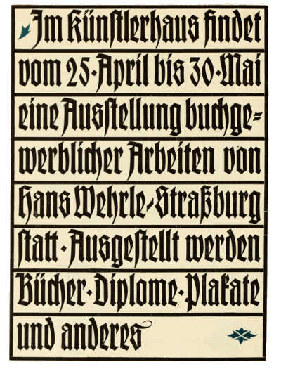 A GERMAN TYPE DESIGNED BY RUDOLF KOCH CAST BY GEBR. KLINGSPOR, OFFENBACH A.M.