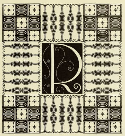 INITIAL LETTER AND BORDER DESIGNED BY PROF. C. O. CZESCHKA. FOR GENZSCH AND HEYSE, HAMBURG