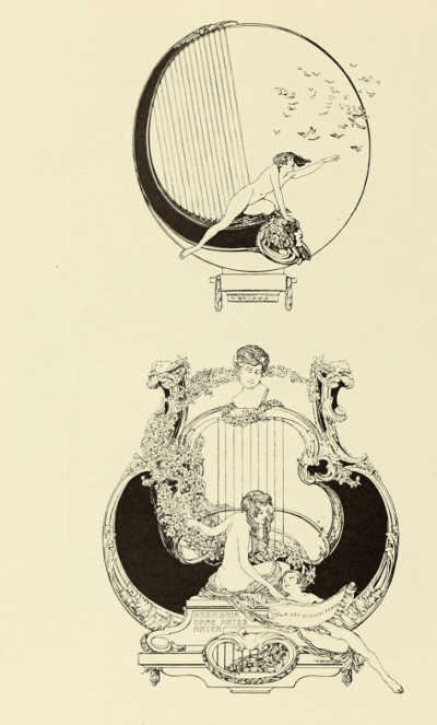 DECORATIVE ILLUSTRATIONS BY FRANZ VON BAYROS PUBLISHED BY ARTUR WOLF, VIENNA