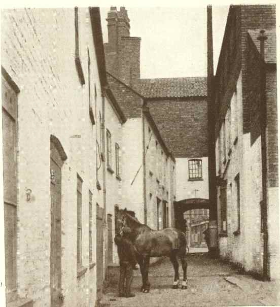 The “George” Inn Yard at Horncastle.  Photo. Carlton