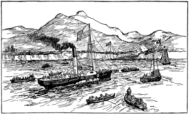 Fig. 14.—Landing the Irish End of the Cable.