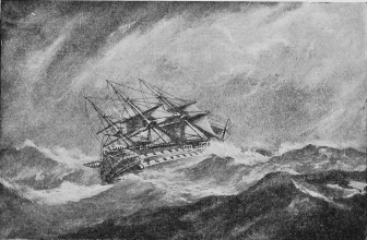 Fig. 26.—H.M.S. Agamemnon in a Storm.
