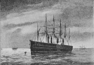 Fig. 42.—S.S. Great Eastern with 1865 Cable at Bows; Depth, 2 Miles.
