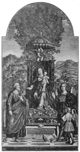 THE VIRGIN AND CHILD ENTHRONED, WITH ST JOSEPH, THE ARCHANGEL RAPHAEL AND TOBIAS (GIROLAMO DAI LIBRI)