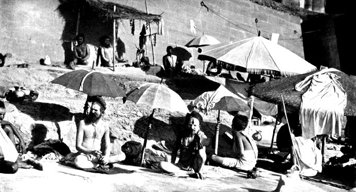 SADHUS (RELIGIOUS MENDICANTS) AT BENARES