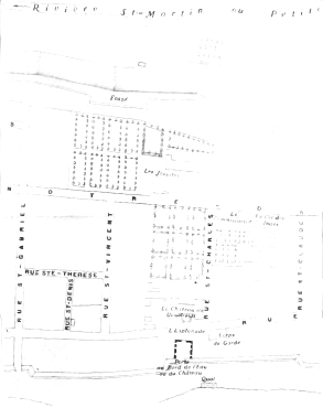 Map of Fashionable Quarters at the End of the French Regime