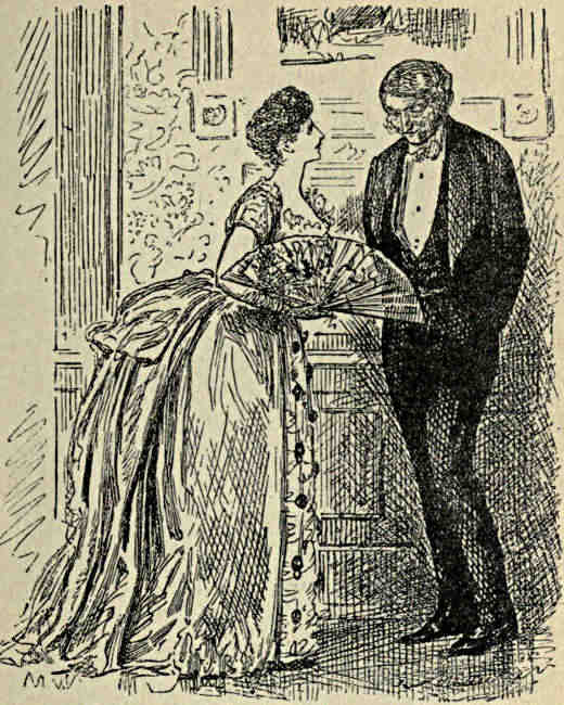 Gentleman and lady talking