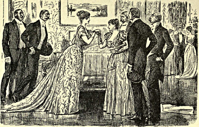 Hostess greeting a lady at a party