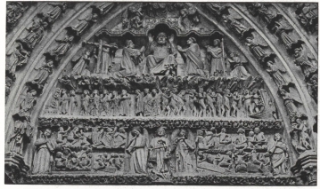 TYMPANUM OF CENTRAL DOORWAY. (page 12) THE LAST JUDGMENT. (Cliché LL).