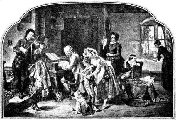 Bach accompanying his wife in a recital in Leipzig