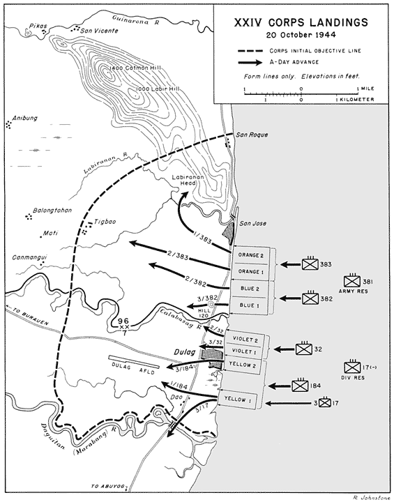 XXIV CORPS LANDINGS