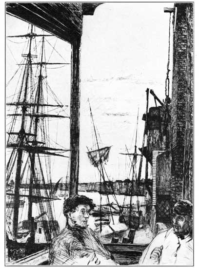 WAPPING, ON THE THAMES (ETCHING)