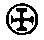 Symbol: cross inside a circle