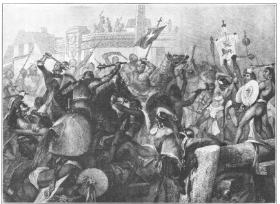 The capture of the City of Mexico by Cortes  {94}From the painting by Alonzo Chappel