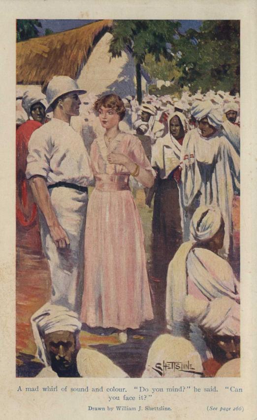 A mad whirl of sound and colour. "Do you mind?" he said. "Can you face it?" Drawn by William J. Shettsline.  (See page 266.)