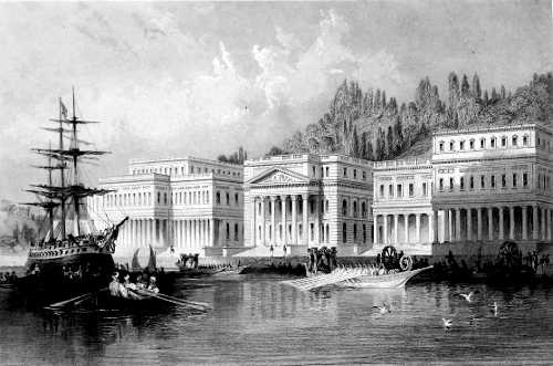 THE SULTAN’S NEW PALACE ON THE BOSPHORUS.