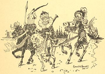 King and two men on horses