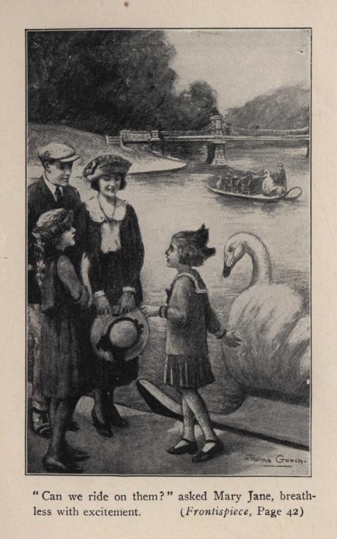 "Can we ride on them?" asked Mary Jane, breathless with excitement. (*Frontispiece*, Page 42)