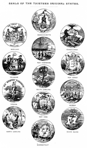 Image not available: SEALS OF THE THIRTEEN ORIGINAL STATES. MARYLAND MASSACHUSETTS PENNSYLVANIA DELAWARE NEW HAMPSHIRE NEW JERSEY VIRGINIA SOUTH CAROLINA GEORGIA NORTH CAROLINA NEW YORK RHODE ISLAND CONNECTICUT