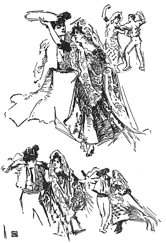 Image not available: Groups in “La Malagueña y el Torero.”  (From work of Eduardo and Elisa Cansino.)
