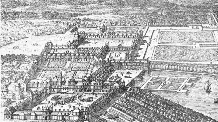 Image not available: GENERAL VIEW OF FONTAINEBLEAU.  FROM AN OLD PRINT.