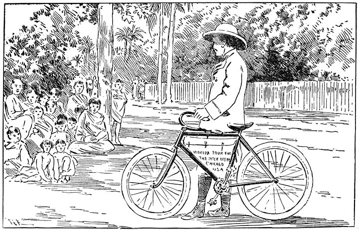 THE BICYCLE SURPRISES THE BURMANS.—(See Page 81.).