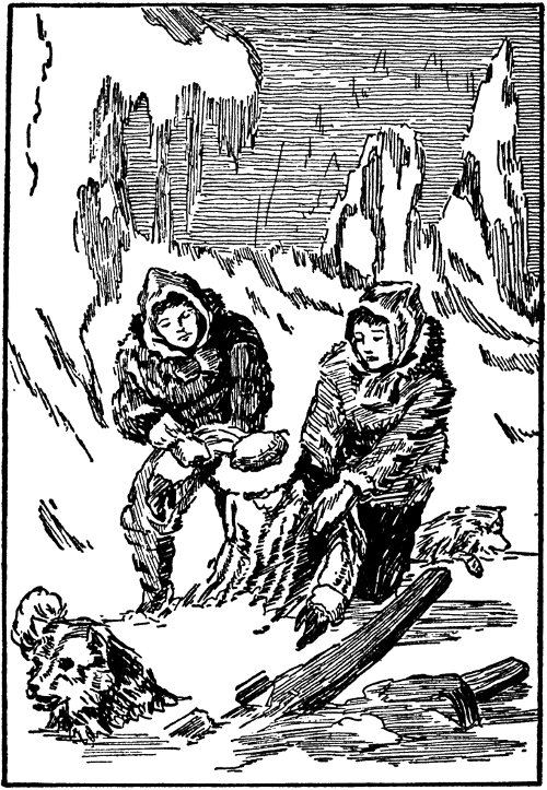 In five minutes they dragged their young Indian friend free of the lodged snow. (Page 169)