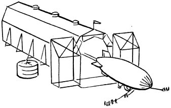 Airship and hangar