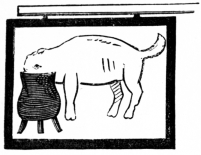 Image not available: DOG’S HEAD IN POT.  (After Larwood and Hotten.)