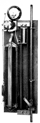 BANGERTER’S FIRE ALARM AND SPRINKLER.  More than a hundred million dollars is the yearly loss by fire in the United States; 50 per cent. of this loss is by water. How important therefore is Bangerter’s “Watch Dog Fire Alarm and Sprinkler,” regulated to ring, first a loud call when a fire is in its infancy. A watchman or anyone hearing the call can rush to the place and extinguish the fire. The sprinkler will only work when the alarm call is not attended to. Our Fire Alarm and Sprinkler system can be connected to piping from the water main, or to the tank on the roof of a building, but can also be installed in any place if there should be no water piping or tank. In this case a water tank of from twenty to one hundred gallons of water has to be installed. This tank can be set in any out of the way place. Compressed air keeps this water under high pressure, and in case of fire the valves are automatically opened and the sprinkler will act with efficacious result.