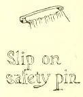 Slip on safety pin.