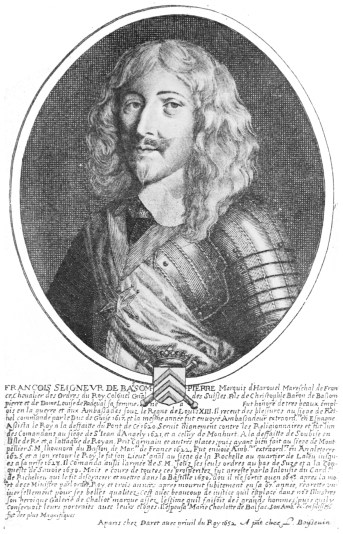 Image unavailable: FRANÇOIS, SEIGNEUR DE BASSOMPIERRE, MARQUIS D’HAROUEL.  From a contemporary print.