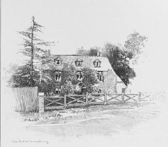 Image unavailable: STELLA’S COTTAGE, ON THE BOUNDARY OF THE MOOR PARK ESTATE.  DRAWN BY CHARLES HERBERT WOODBURY, ENGRAVED BY S. DAVIS.