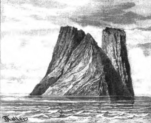 Malpelo-Fels (Vorderansicht).