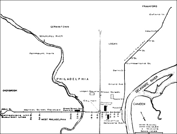 Philadelphia Rapid Transit Elevated and Subway Lines