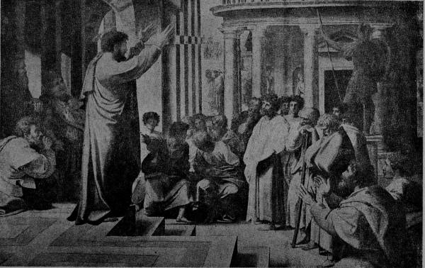 ST. PAUL AT ATHENS. And when they heard of the resurrection of the dead, some mocked and others said, we will hear thee again on this matter.