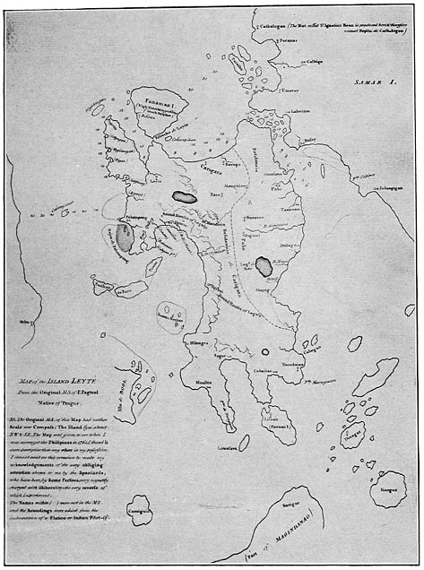 Map of Leyte, from original MS. of P. Pagteel, in collection of Charts by Alexander Dalrymple ([London], 1788)