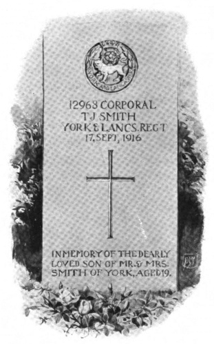 Specimen of a Regimental Headstone.