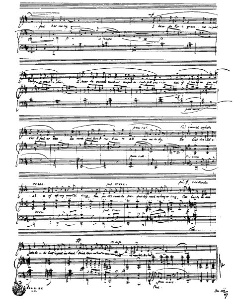 second page of ballad score