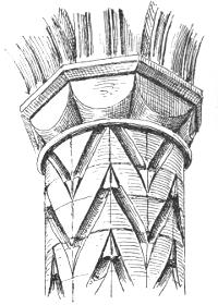 A carved column