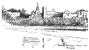 PAPAL PALACE FROM THE RIVER