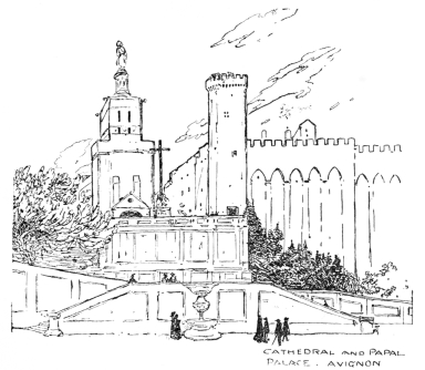 CATHEDRAL AND PAPAL PALACE. AVIGNON