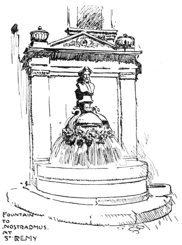 Fountain TO NOSTRADAMUS AT ST. REMY
