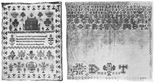 Image unavailable: American 18th Century Sampler