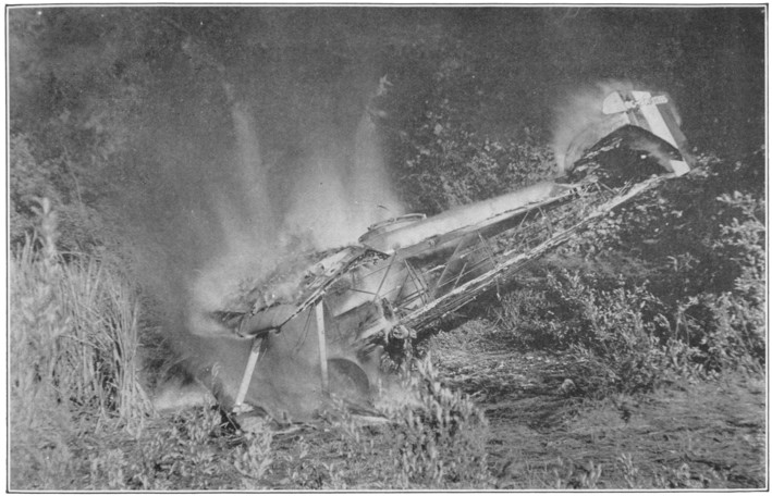 The last rites performed, the remains of the plane, with its silent pilot, disappeared in a burst of flames.