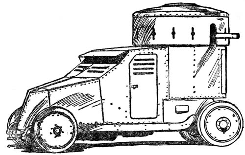 SCHNEIDER ARMOURED CAR WITH QUICK-FIRING GUN