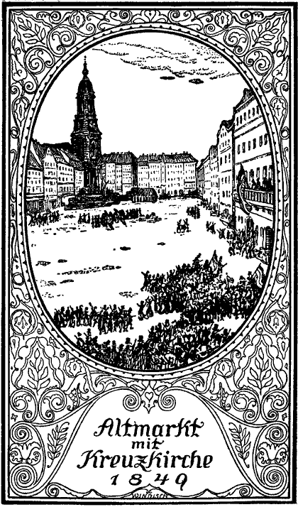 Altmarkt mit Kreuzkirche 1849