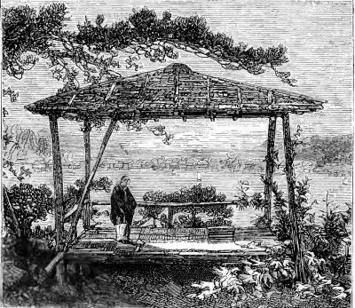 PICNIC BOOTH OVERLOOKING LAKE BIWA.