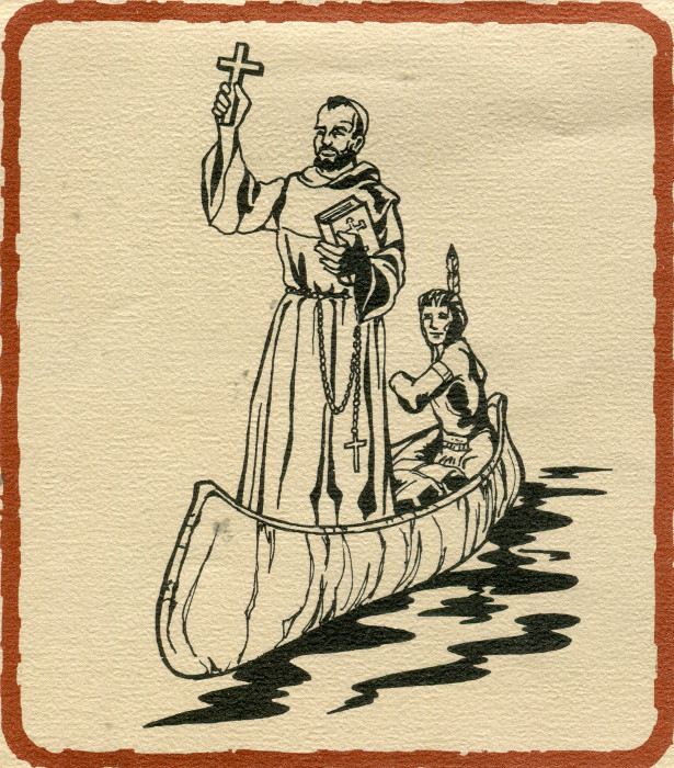 Pere Marquette in canoe.
